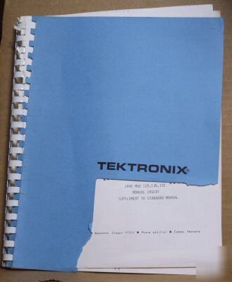 Tek 1440 supplement to standard manual, original