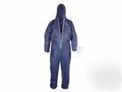 Blue disposable coverall/boilersuit - box of 50 - lge