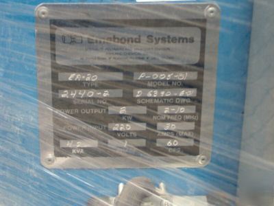 Emabond systems type eb 20 model p 005-0I rf welder
