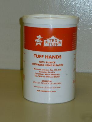 Hand cleaner, waterless with pumice 4.5# tex-tuff