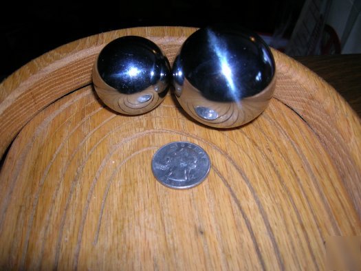 (2) chrome steel bearing balls 1 3/8 1 3/4 inch G28 lot