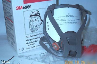  3M full facepiece respirator gas mask 6800 medium