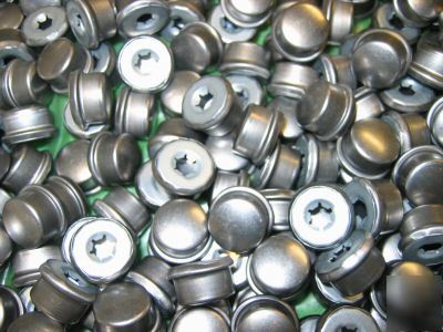 50 metal push on lock nut retainer caps 1/4