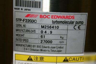 Boc edwards turbo pump, seiko seiki, stpf-2203C, amat