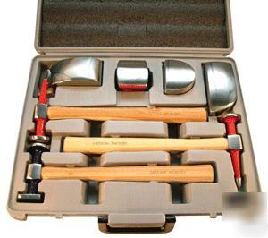 Fournier body hammer & dolly tool kit for metal shaping