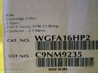 Millipore wafergard gen-2 f-16 cartridge filters
