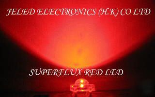 New 300X superflux red 5MM r/h ledlamp 13,000MCD f/s