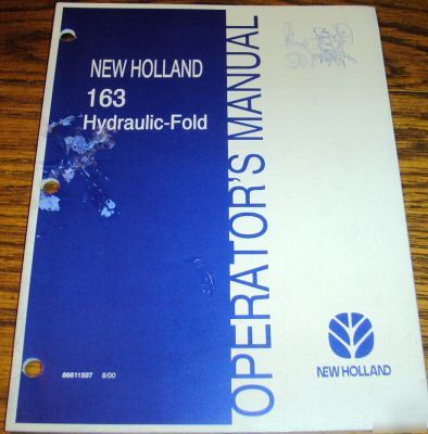 New holland 163 hydraulic fold tedder operator's manual