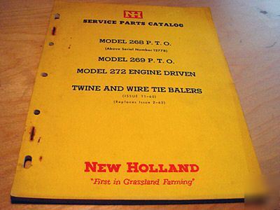 New holland 268 269 272 hay baler parts manual catalog