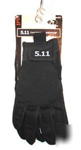 Nwt tactical police leather-palm duty gloves black,sz l