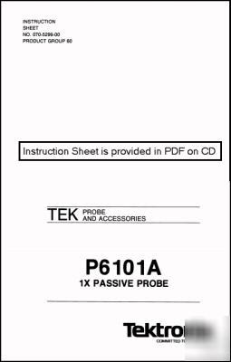 Tek P6101A probe instruction sheet 070-5299-00