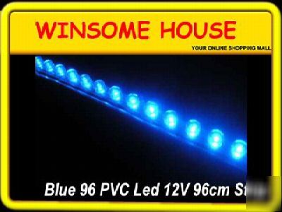 *cheapest* 12V blue 96 led flexible car pvc led strip