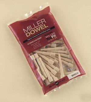 Miller dowel birch dowels 1-x pack of 40 dowels