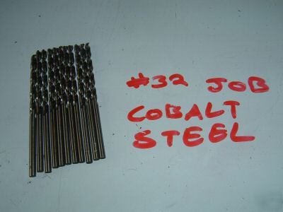 New 12 #32 jobber drill bits cobalt steel usa