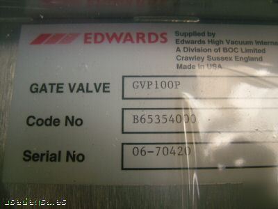 New boc edwards pneumatic gate valve gvp 100P 