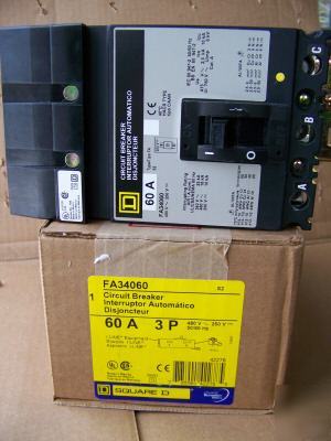New square d FA34060 3POLE 60AMP 480V circuit breaker 
