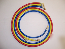Refco 3 refrigeration hoses 6FT long red, blue, yellow