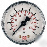 Pressure gauge, 0-10 bar, 0-140 psi, 50MM rs# 4055559