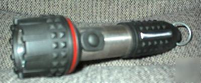 Rescue ems police fire stainless steel light flashlight