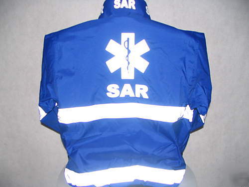 Sar/ems, search and rescue jacket, sar, reflective xl