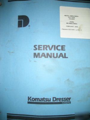 Service manual komatsu dresser pay hoe chassis