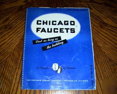 1950 chicago faucets catalog h, vintage plumbing supply