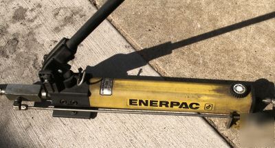 Enerpac p-392 pump with hose and cylinder