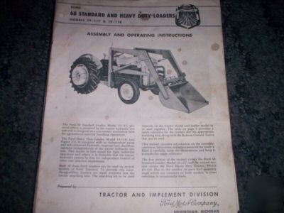 Ford 68 standard & heavy duty loaders-19-117 & 118 book