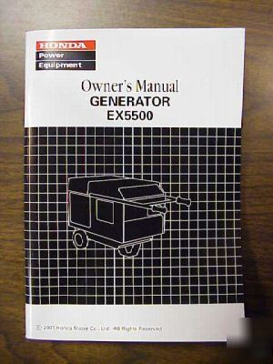 Honda EX5500 portable quiet generator owner's manual