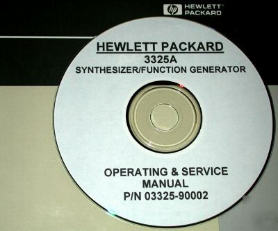 Hp 3325A service and operation manual