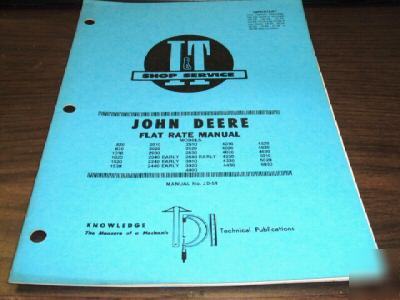 John deere flat rate service manual - 820-6030