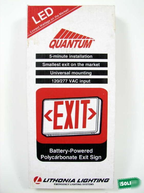 New in box quantum led exit sign