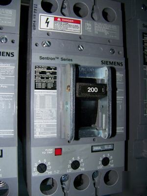 Siemens HFD63F250 200AMP circuit breaker HFXD63B200 aic