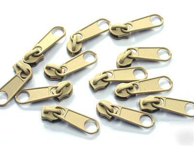 #3 nylon coil zipper sliders long-pull (805) beige 25PC