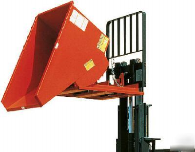 Heavy duty hopper material handling dumping container