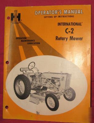  international c-2 rotory mower operator's manual