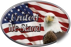 United we stand decal american flag eagle 6
