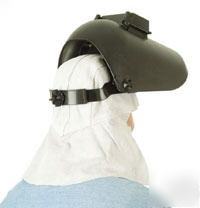 Welders leather cap with neck protection