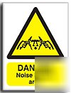 Noise hazard area sign-adh.vinyl-200X250MM(wa-116-ae)