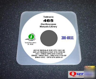 Tektronix tek 465 all ser + DM44 + DM40/43 manuals cd