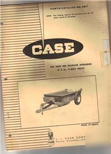 1968 case parts catalog- 140 & 180 manure spreader