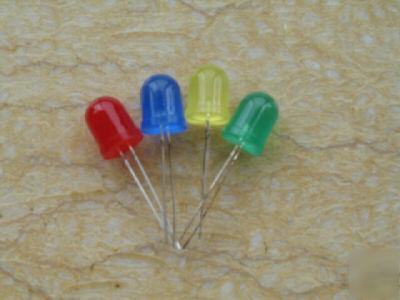 20X red/yellow/blue/green 10MM diffused leds & CR2032