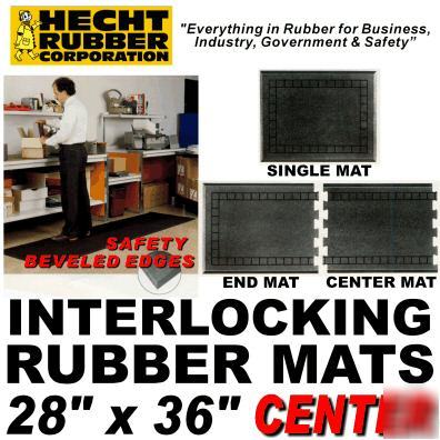 Center mat 28 x 36 rubber grease resistant anti-fatigue