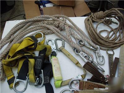 Dbi/sala safety body harness, shock cord, ropes, etc.