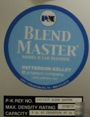 Patterson kelley blend master with 8 qt. shell - s/s
