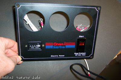 Remote meter panel with 12 volt hour meter onan *obo