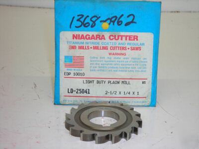  niagara light duty plain mill cutter 2 1/2 x 1/4 x 1