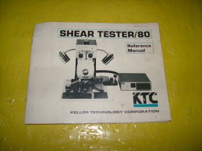 Keller technology corp. shear tester st-80