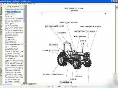 Kubota L5450DT 4X4 tractor parts manual