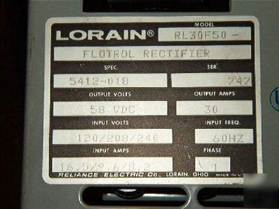 Lorain RL30F50 flotrol rectifier